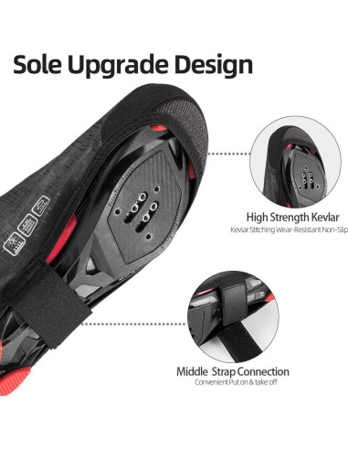 Cubiertas de Zapatos de Ciclismo ROCKBROS Térmicas Negros