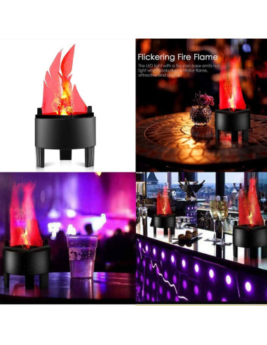 Luz de Llama Falsa LED Homonic 13cm Efecto 3D Decorativa