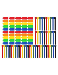 Juego de 100 Etiquetas de Cable Multicolor TOPNI CL-02