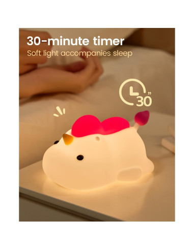 Luz Nocturna Unicornio JOYFUL XINGHAI LED Recargable 30 Min