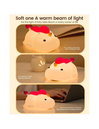 Luz Nocturna Unicornio JOYFUL XINGHAI LED Recargable 30 Min