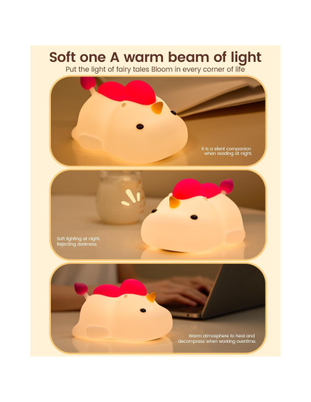 Luz Nocturna Unicornio JOYFUL XINGHAI LED Recargable 30 Min