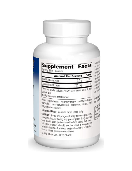 Elixir Botánico Baya de Goji Planetary Herbals 700mg 90 Cápsulas