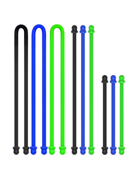 Organizador de Cables NICO SEE WONDER 9 Piezas Silicona 3 Tamaños