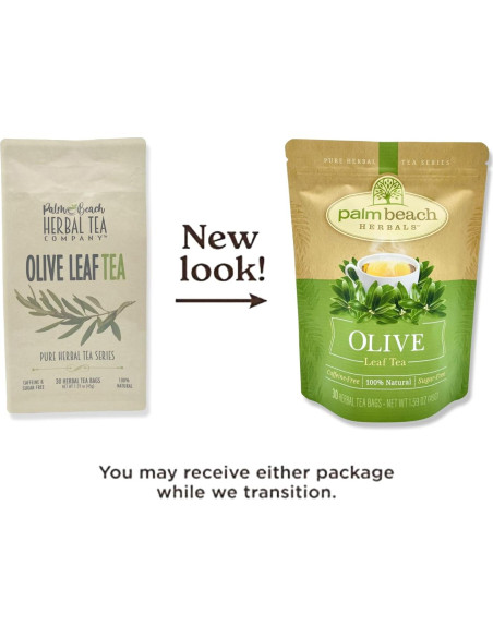 Té de Hoja de Olivo Palm Beach - 30 Bolsas, 45g, Sin Cafeína