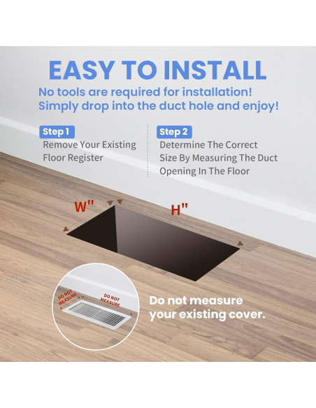 Registro de Piso Howeall 4x10 Pulgadas Níquel Satinado 2PCS