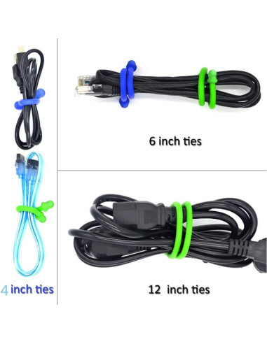 Organizador de Cables NICO SEE WONDER 9 Piezas Silicona 3 Tamaños