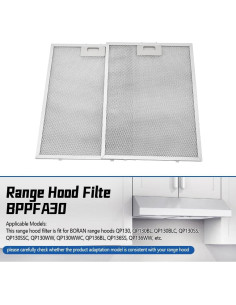 Paquete de 2 Filtros de Grasa TWDRET BPPFA30 30.2x41.4 cm 2