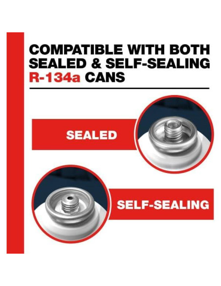 Refrigerante R134A A/C Pro con manguera 25.4 cm - Azul