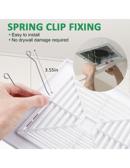 Rejilla de Ventilador de Techo de Baño WKZO 97011723 Blanca