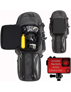 Mochila para cámara de acción Navitech gris con estuche 2