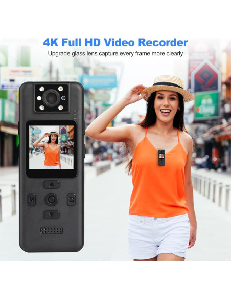 Cámara Corporal 4K Dahocamgo con Audio y Visión Nocturna
