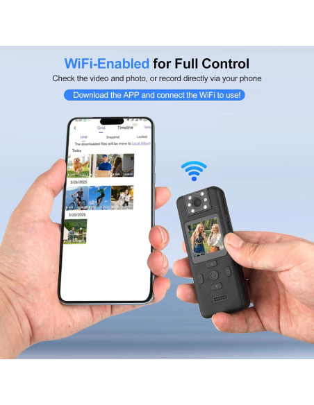 Cámara Corporal 4K Dahocamgo con Audio y Visión Nocturna