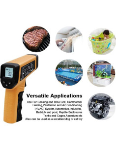 Termómetro Digital Infrarrojo XGUANMETER DT-8380J -50C a 380C 2