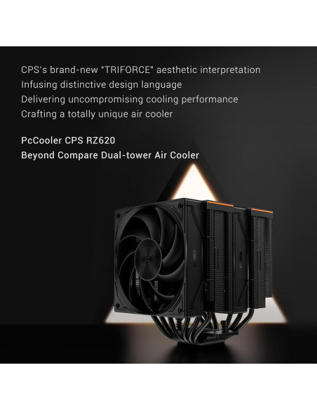 Enfriador de CPU PCCOOLER RZ620 Doble Torre 157.5mm