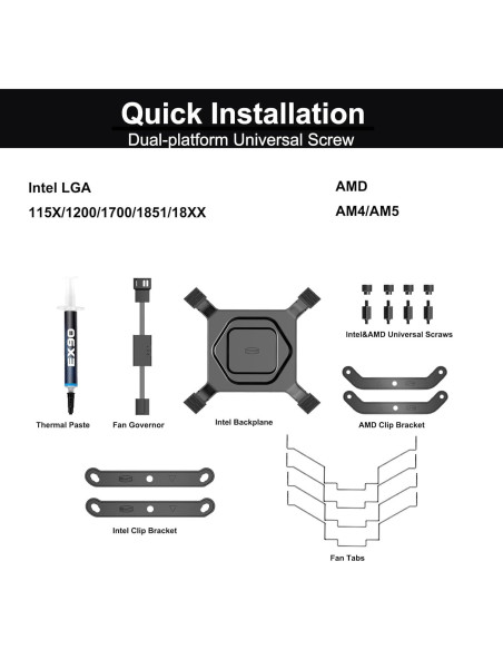 Enfriador de CPU PCCOOLER RZ620 Doble Torre 157.5mm