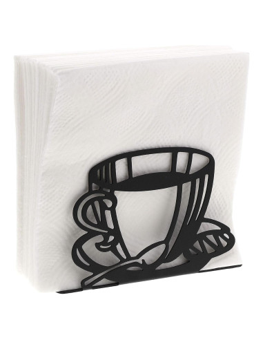 Soporte para Servilletas Metal Negro Servette Home Diseño Taza