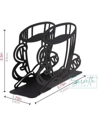 Soporte para Servilletas Metal Negro Servette Home Diseño Taza