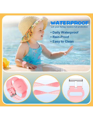 2 Pulseras de Silicona Impermeables para Tile Mate 2024 - Rosa y Azul