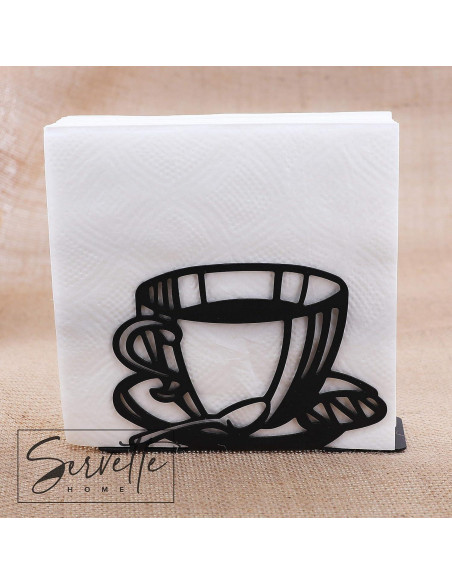 Soporte para Servilletas Metal Negro Servette Home Diseño Taza