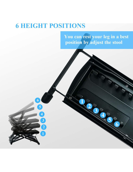 Taburete de Reposapiés Ajustable DUMEALAGR 27cm Estable