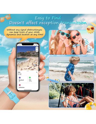 2 Pulseras de Silicona Impermeables para Tile Mate 2024 - Rosa y Azul