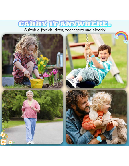 2 Pulseras de Silicona Impermeables para Tile Mate 2024 - Rosa y Azul