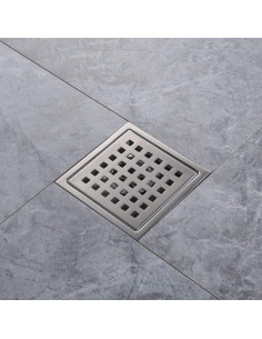 Desagüe de Ducha Cuadrado SISEHO 11x11 cm Acero Inoxidable 2