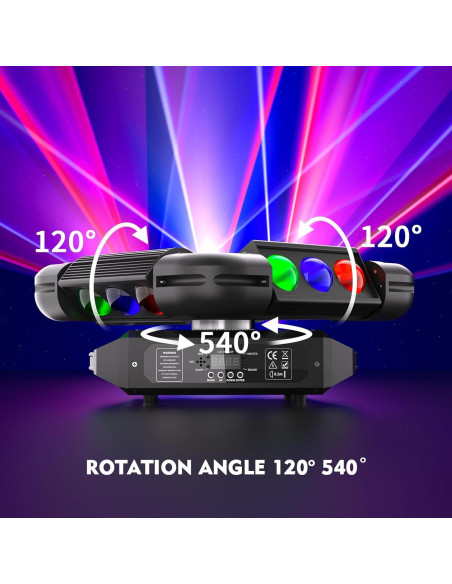 Luz de Cabeza Móvil FODEXAZY 150W RGBW Estroboscópica 16CH