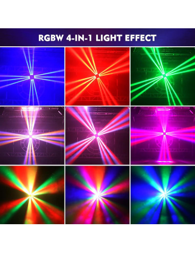 Luz de Cabeza Móvil FODEXAZY 150W RGBW Estroboscópica 16CH