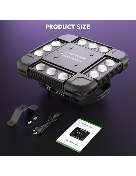 Luz de Cabeza Móvil FODEXAZY 150W RGBW Estroboscópica 16CH