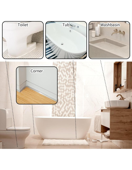 Cinta de Sellado Transparente Hpmjz 4m Impermeable para Baño