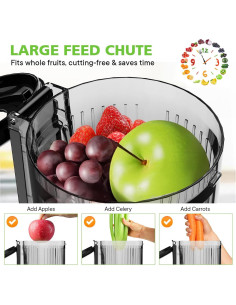 Extractor de Jugo Frío LPLEA MP-802E 2.92 kg Negro 50 rpm 2