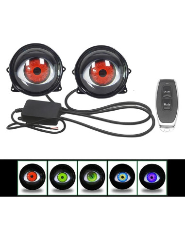Luces de Niebla LED Dinámicas Tongexng 12V - Ojos Demonio 6 Modos