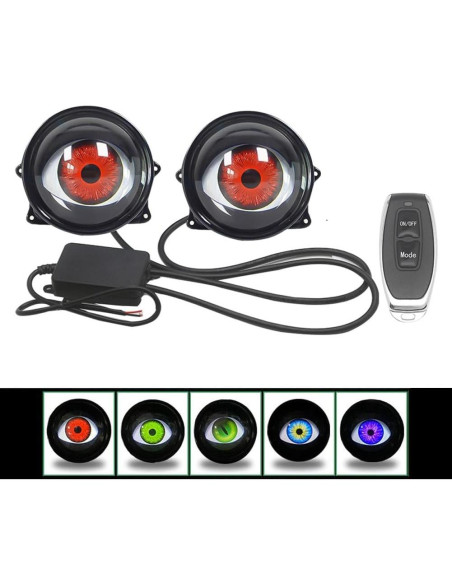 Luces de Niebla LED Dinámicas Tongexng 12V - Ojos Demonio 6 Modos