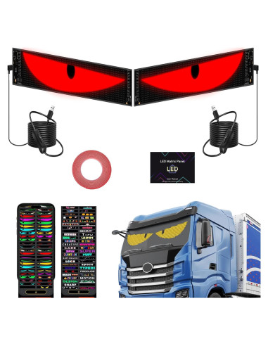 Ojos LED Demonio Vanesa 2Pcs para Parabrisas de Camión
