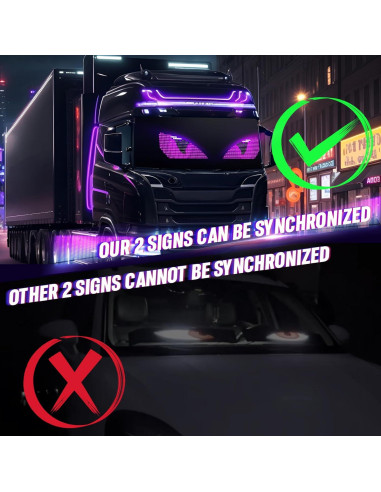 Ojos LED Demonio Vanesa 2Pcs para Parabrisas de Camión