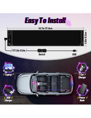 Ojos LED Demonio Vanesa 2Pcs para Parabrisas de Camión