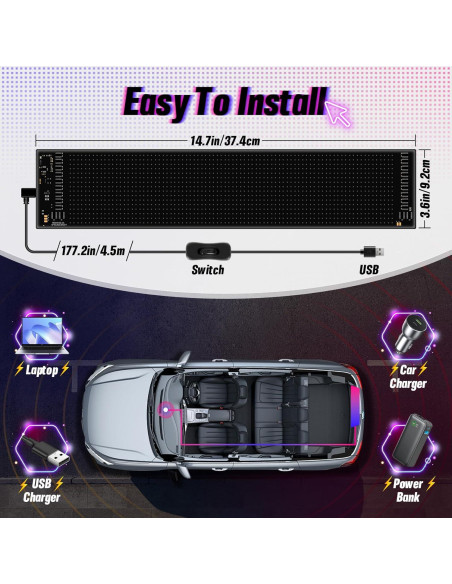 Ojos LED Demonio Vanesa 2Pcs para Parabrisas de Camión