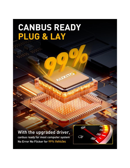 Bombillas de Luz de Niebla LED AUXITO H11 H8 6500K 30000LM Paquete de 2