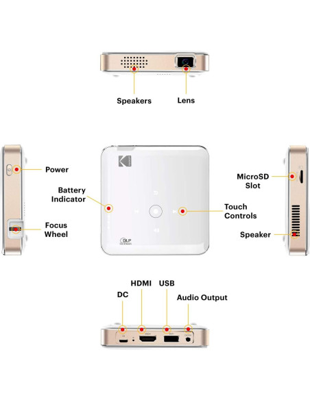 Proyector portátil KODAK Luma 150 | Imágenes de 381 cm