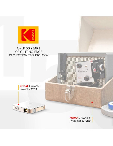 Proyector portátil KODAK Luma 150 | Imágenes de 381 cm
