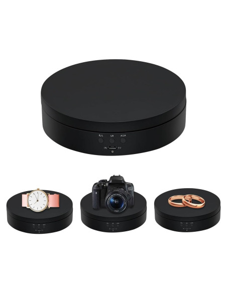 Soporte Giratorio Eléctrico Mcbazel 5.4" 360 Grados Negro Soporte Giratorio Eléctrico Mcbazel 5.4" 360 Grados Negro