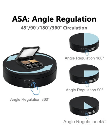 Soporte Giratorio Eléctrico Mcbazel 5.4" 360 Grados Negro