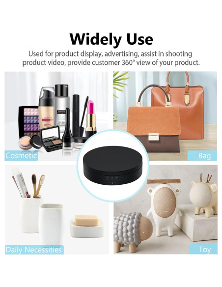 Soporte Giratorio Eléctrico Mcbazel 5.4" 360 Grados Negro Soporte Giratorio Eléctrico Mcbazel 5.4" 360 Grados Negro