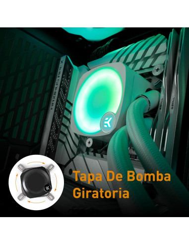 Enfriador AIO EKWB CR360 Lux RGB Digital Blanco 360mm
