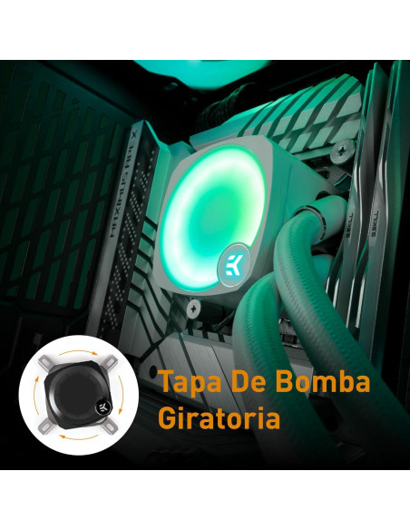 Enfriador AIO EKWB CR360 Lux RGB Digital Blanco 360mm