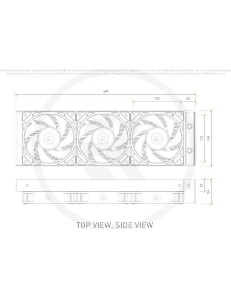 Enfriador AIO EKWB CR360 Lux RGB Digital Blanco 360mm