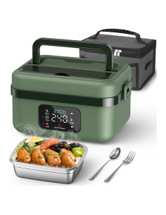 Caja de Almuerzo Eléctrica ODSD 1L Recargable Verde con Temporizador
