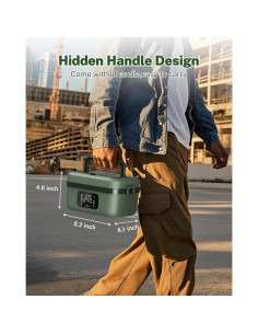 Caja de Almuerzo Eléctrica ODSD 1L Recargable Verde con Temporizador 2